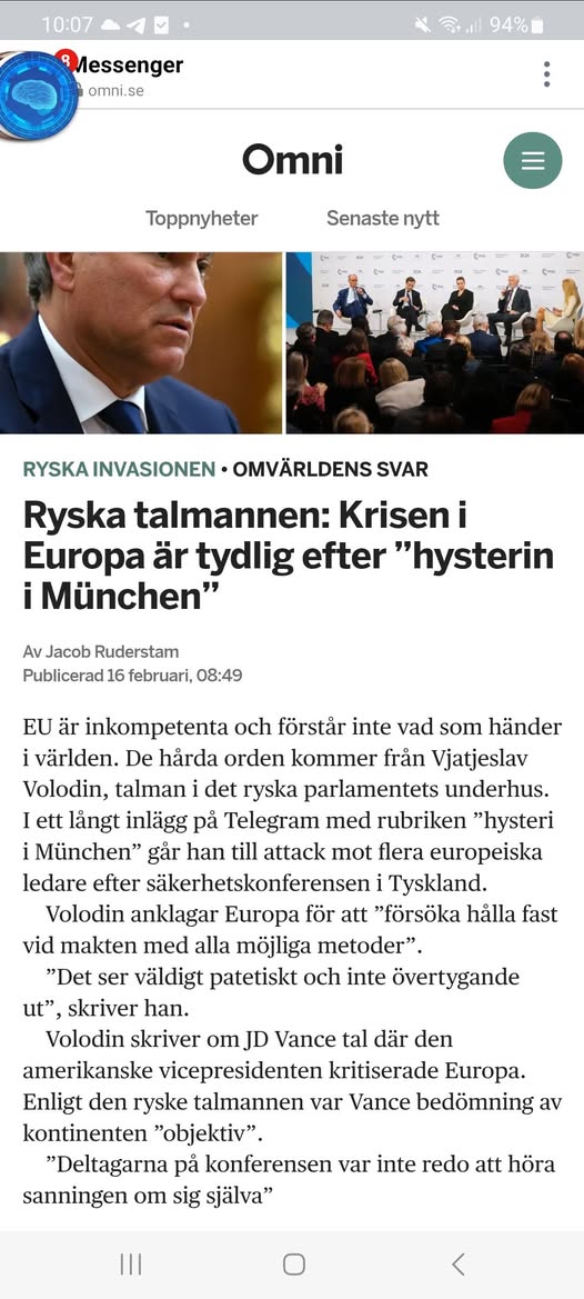 Ryska Talmannen Om Hysterin I München