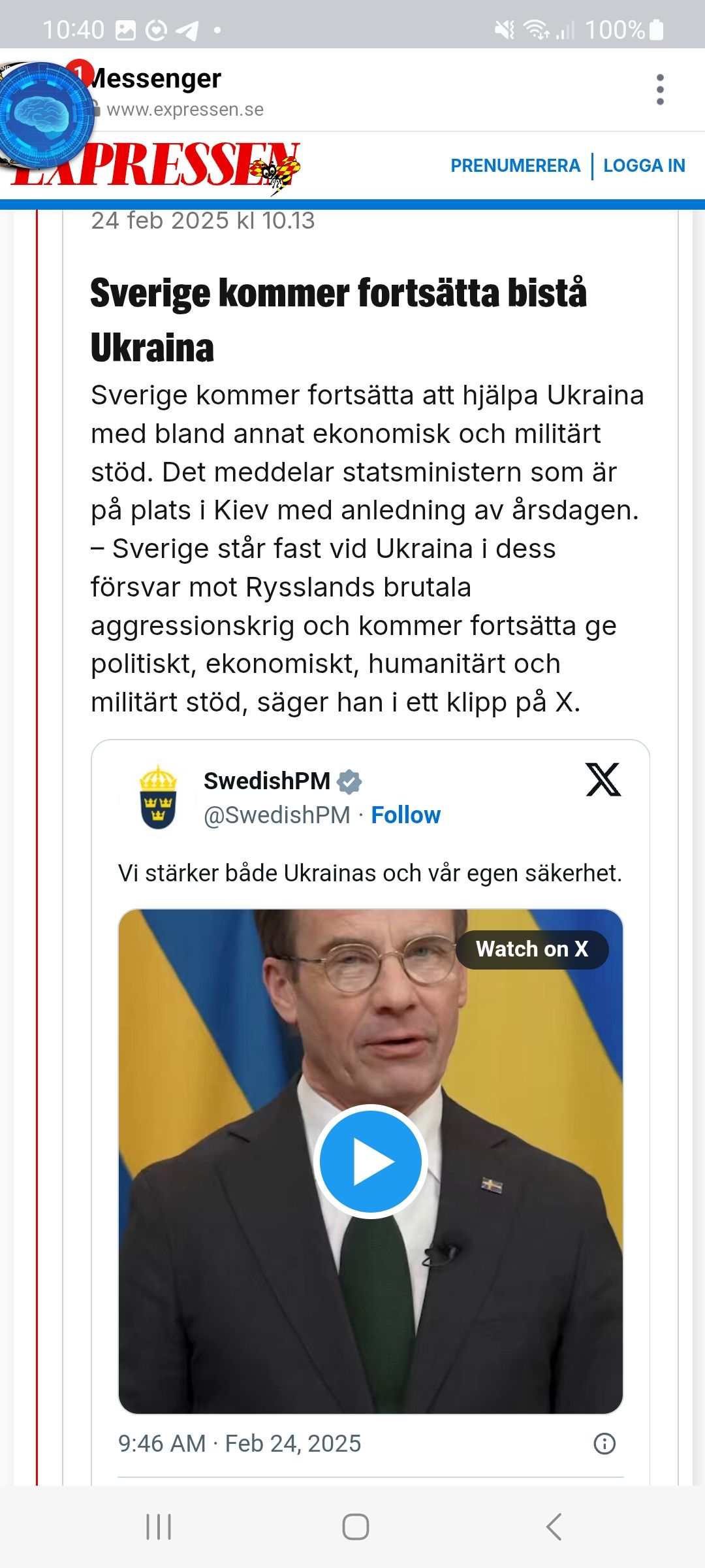 Fortsatt Bistående Sverige