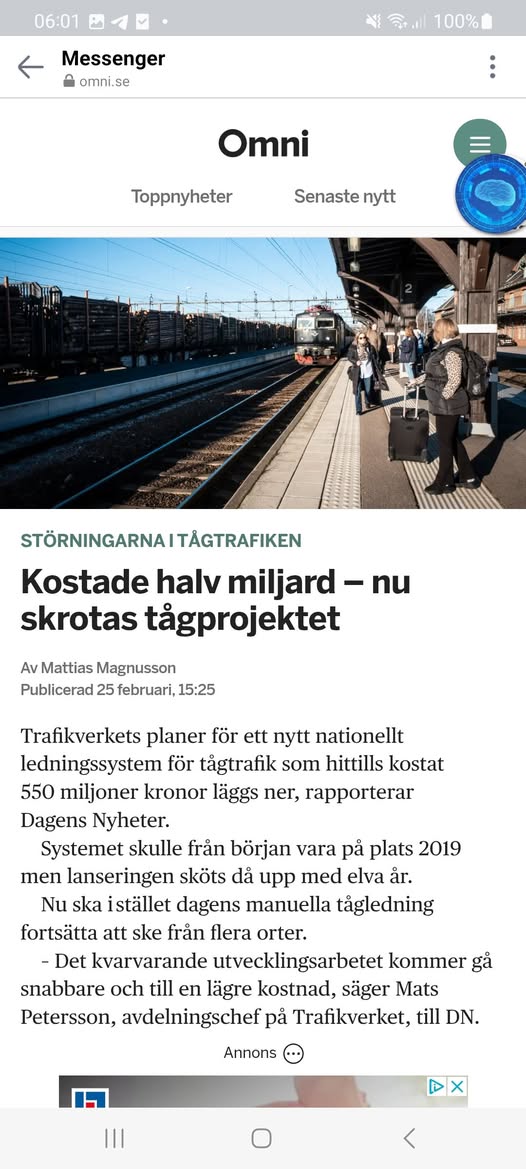 Skrotat Tågprojekt