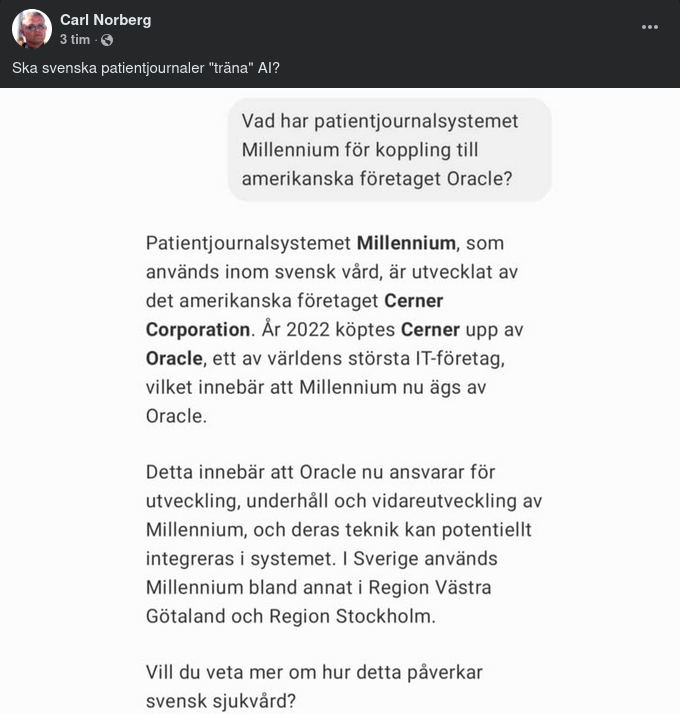 Millennium & AI-Träning?