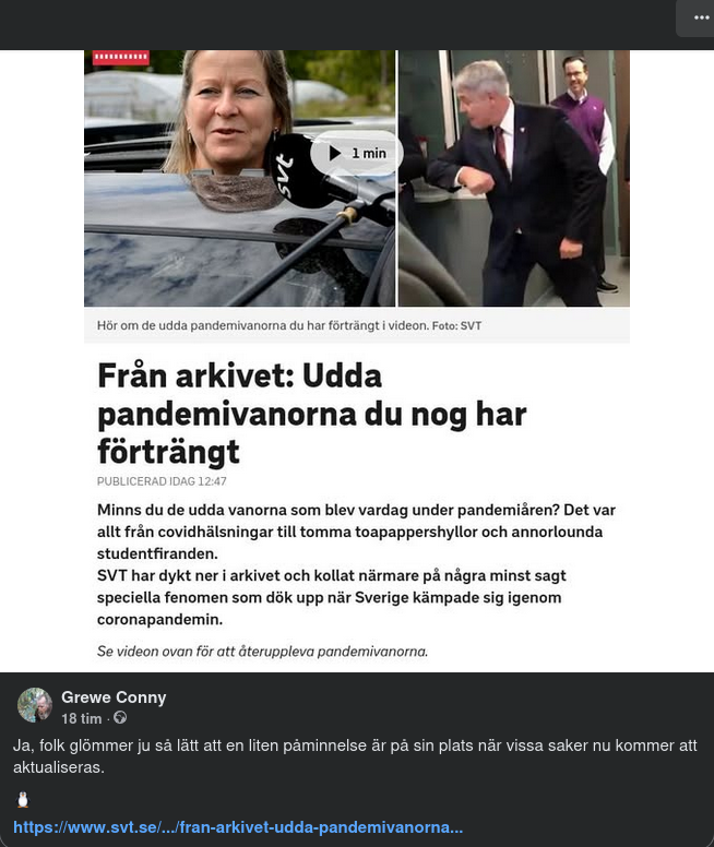 Pandemivanepåminnelse Från SVT