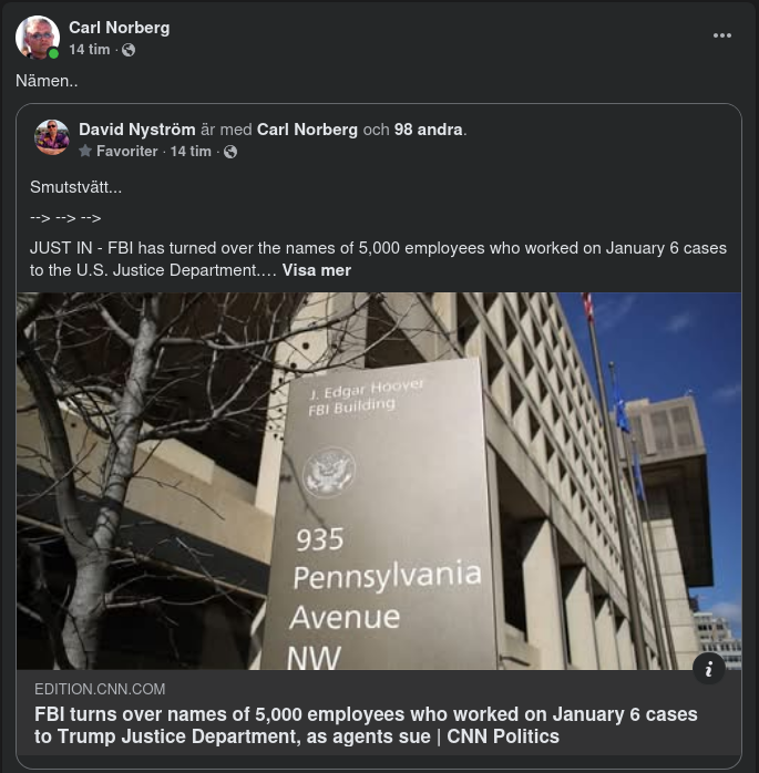 5000 FBI-Anställda Sysselsatta med J6