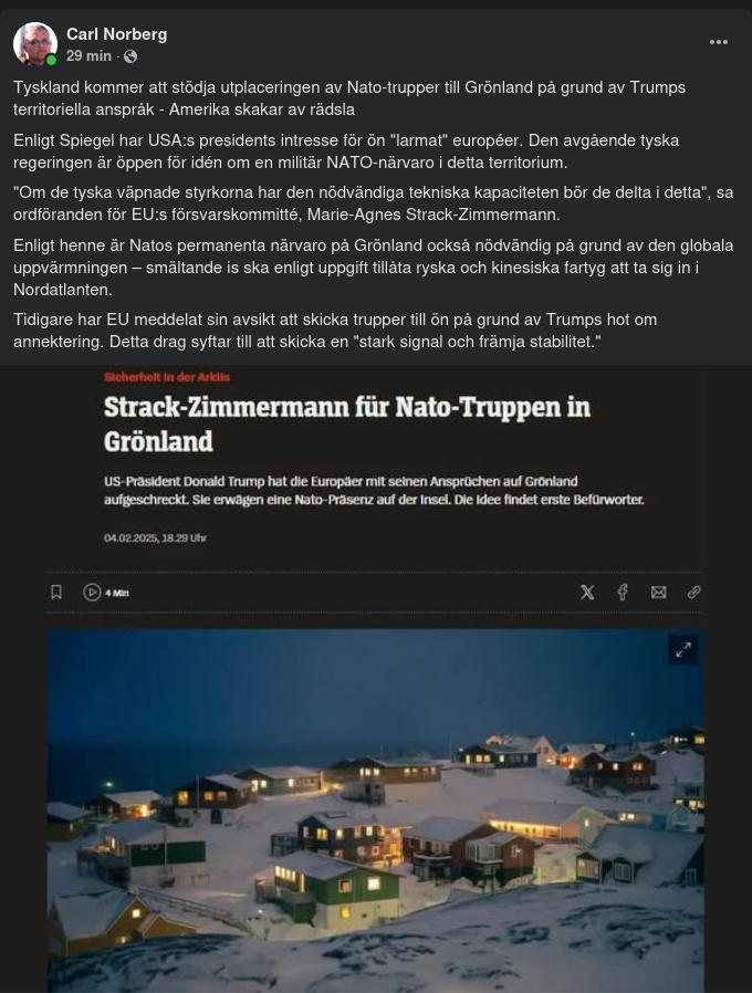 Tyskt Stöd För Nato-Trupper På Grönland