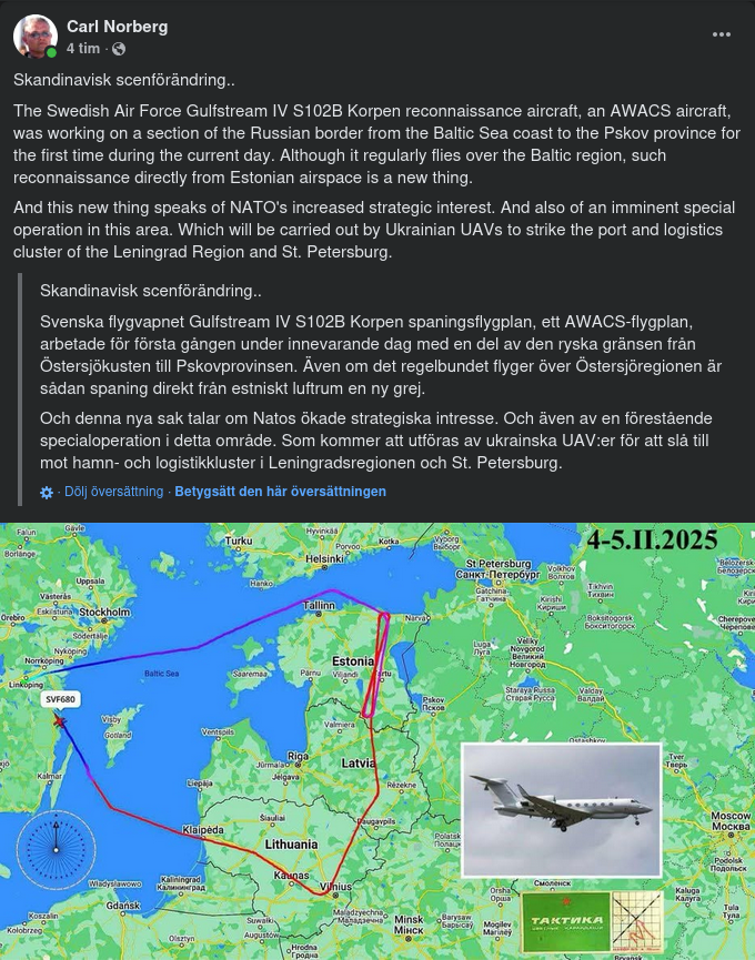 Svensk Spaning I Estniskt Luftrum