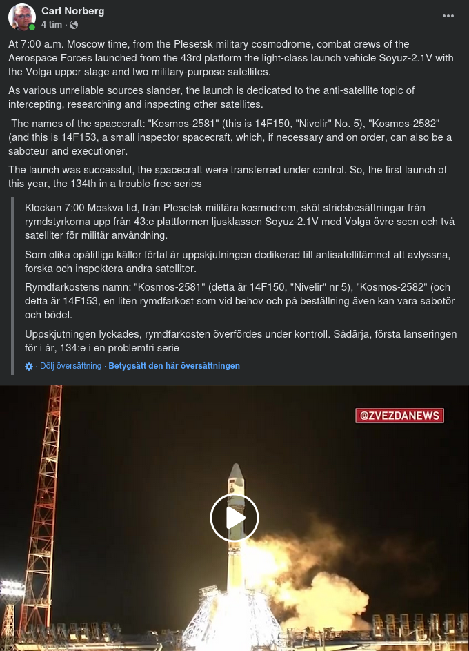 Rysk Satellituppskjutning