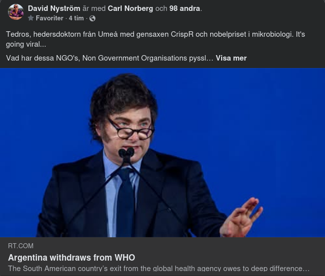 Argentina Lämnar WHO