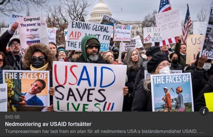 Fortsatt USAID-Nedmontering I SvD