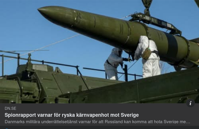 Dansk Varning För Ryskt Kärnvapenhot