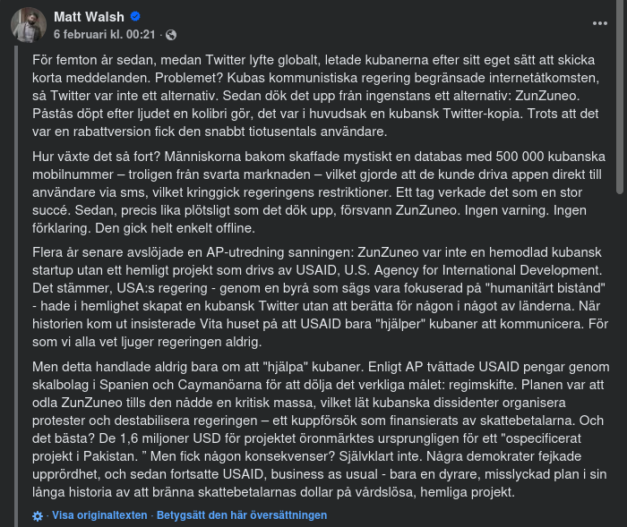 Kubansk Twitter & USAID