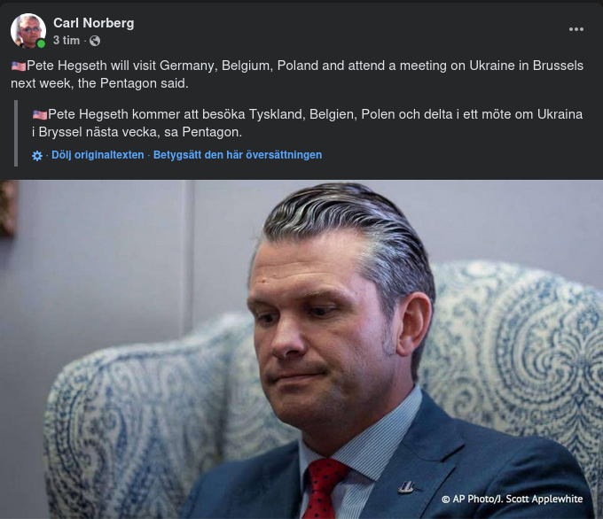 Besökande Hegseth
