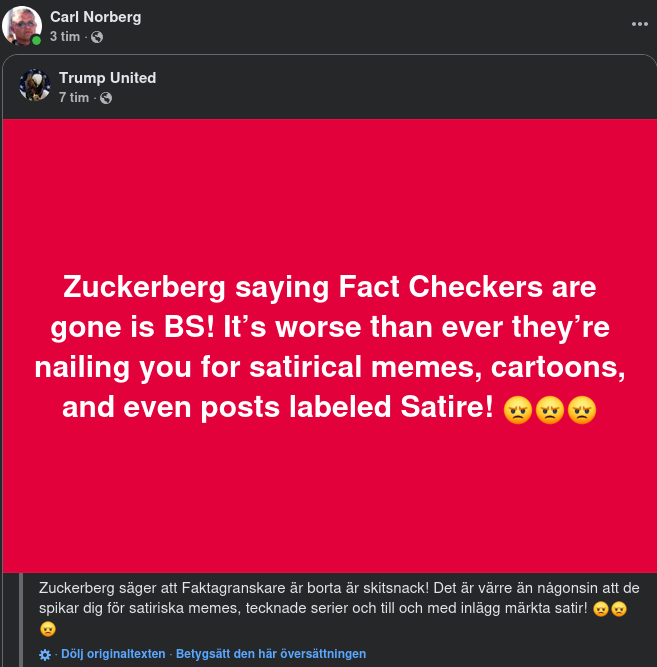 Fakta Om FB:s Faktakollsnärvaro