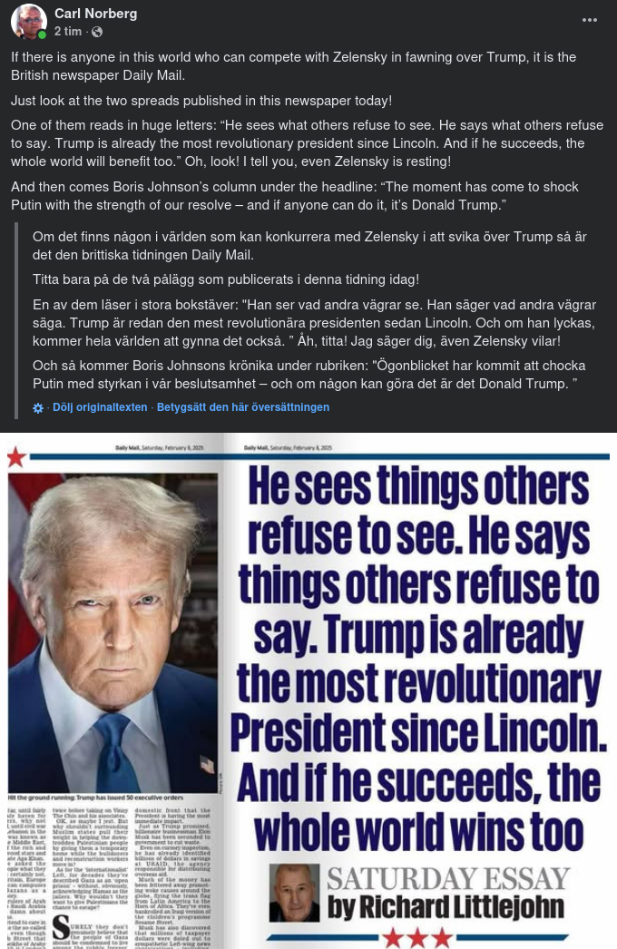 Dubbelt I Daily Mail