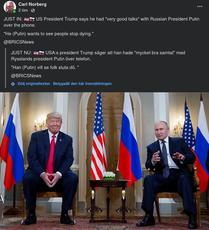 Trump & Putin I Telefon