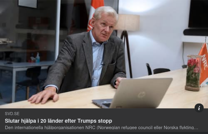 Slut På Norsk Hjälp Efter USAID-Stängning