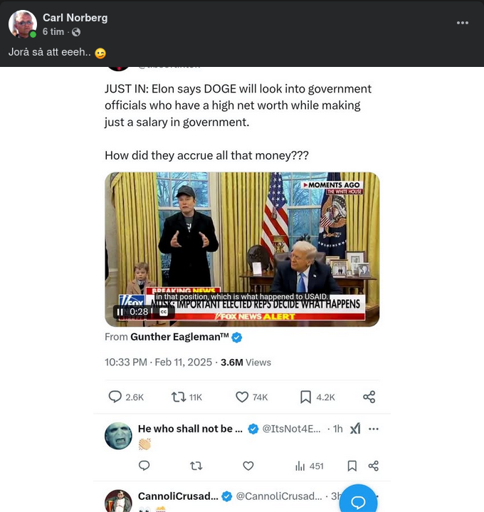 DOGE & Förmögna Folkvalda