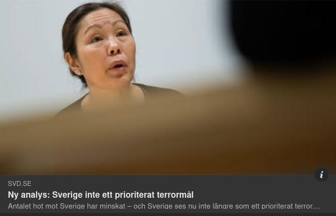 Sverige Inte Prioriterat Terrormål Enligt Ny Analys