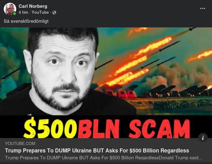 Trump, Pengar & Ukraina