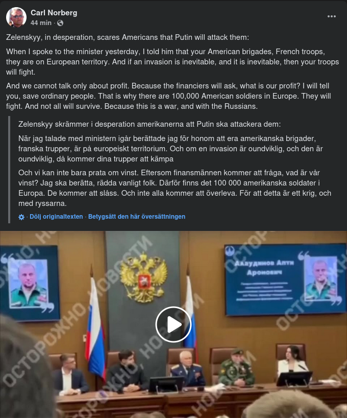 Zelensky & det Ryska Attackhotet