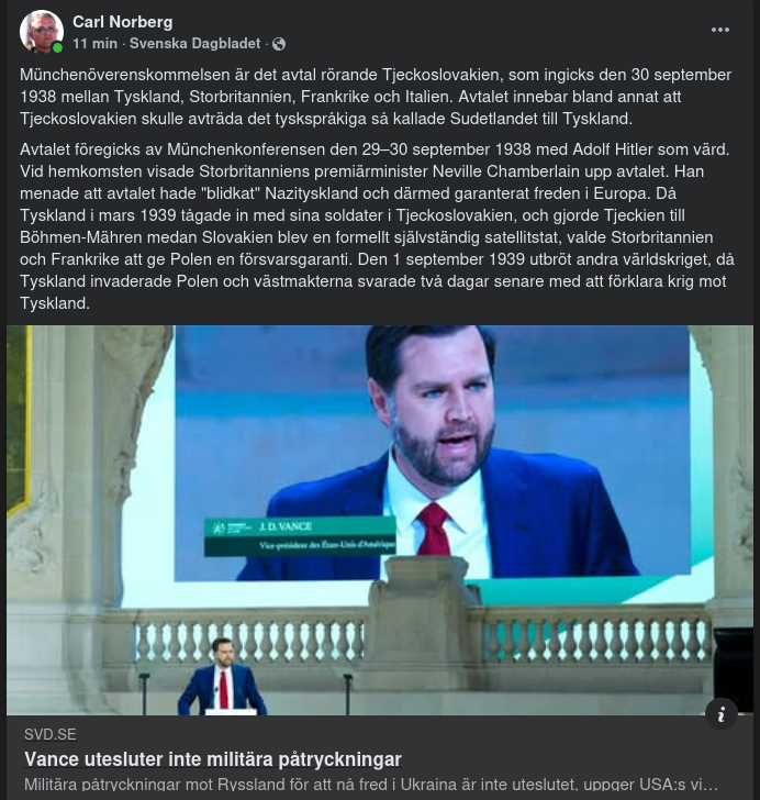 JD Vance Utesluter Inte Militära Påtryckningar