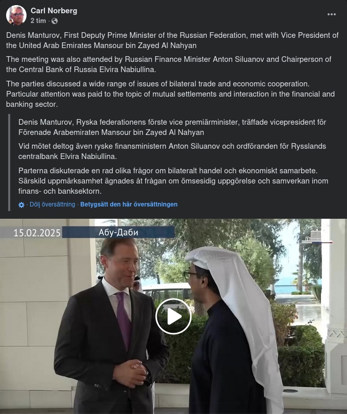 Möte Mellan Ryssland & Förenade Arabemiraten