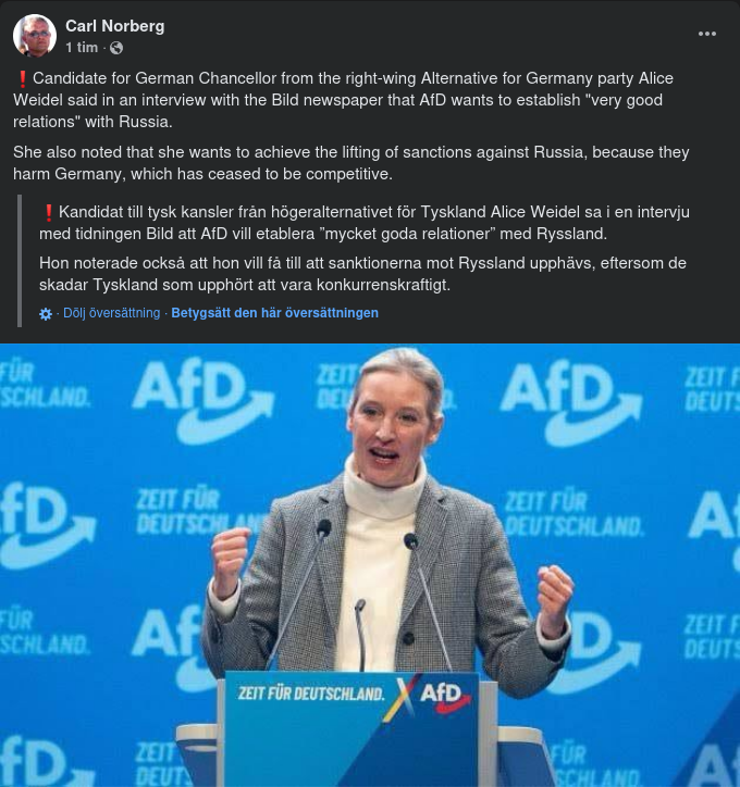 AfD Vill Ha Goda Ryska Relationer