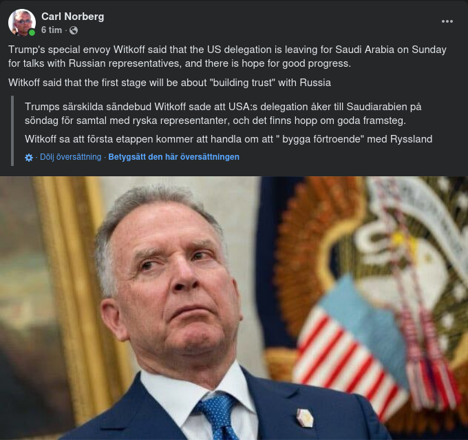 Förtroendebyggande Witkoff