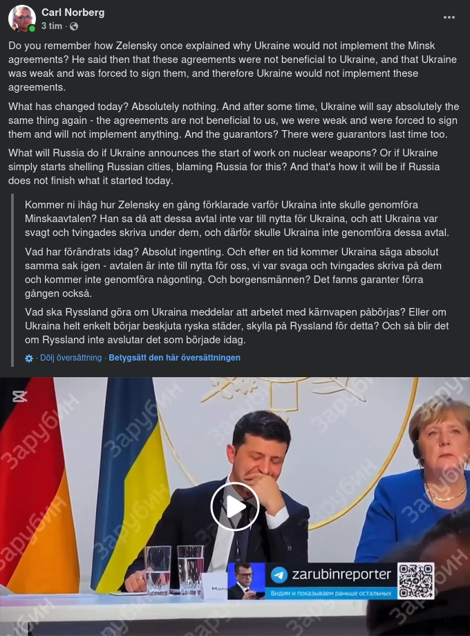 Inte Fördelaktigt För Ukraina..