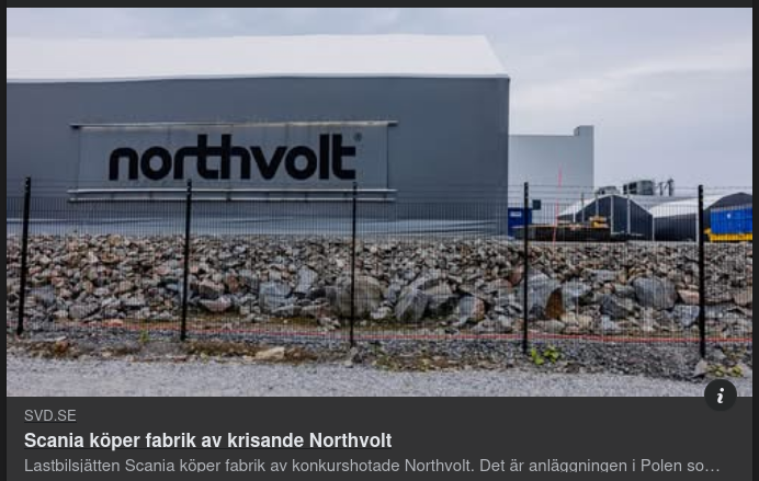 Scania Köper Northvoltfabrik