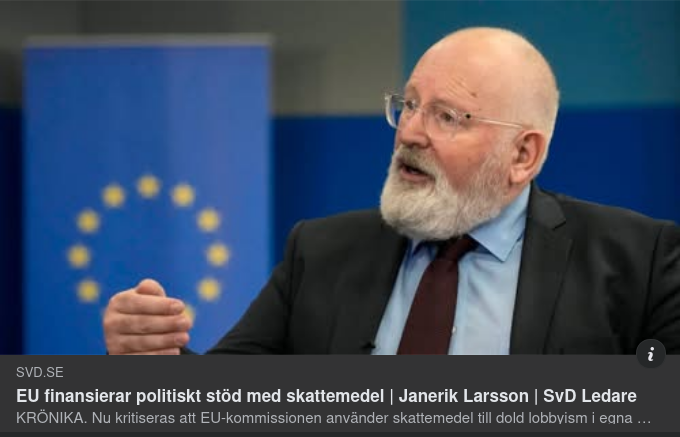 SvD Adresserar Dold EU-Finansiering