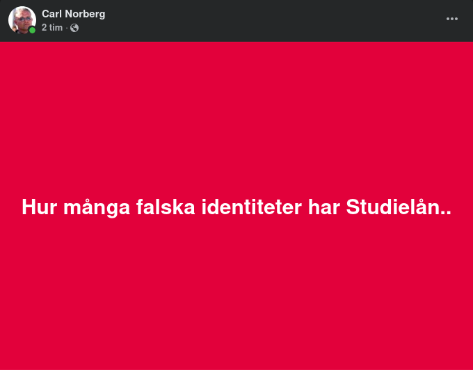 Falska Identiteter & Studielån