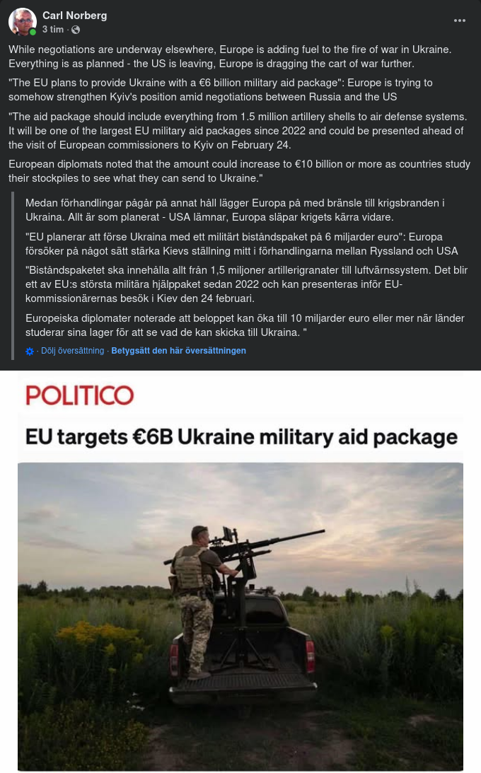EU-Planer För Militärt Ukrainastöd