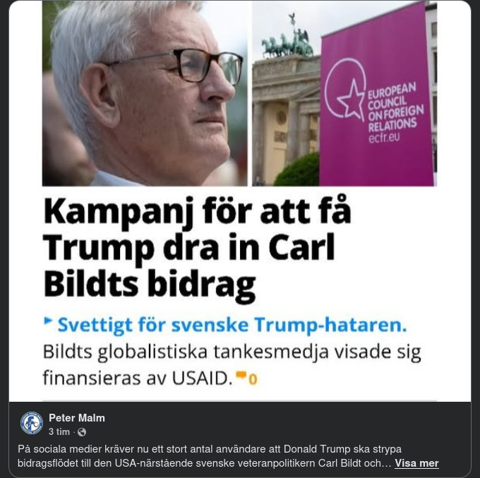 USAID-Pengar & Bildtverksamhet