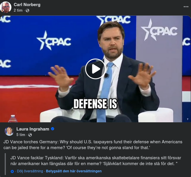 JD Vance Om Tyskland