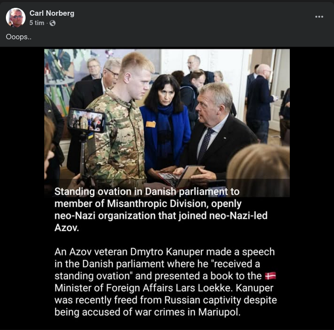 Nazisthyllning I Danska Parlamentet