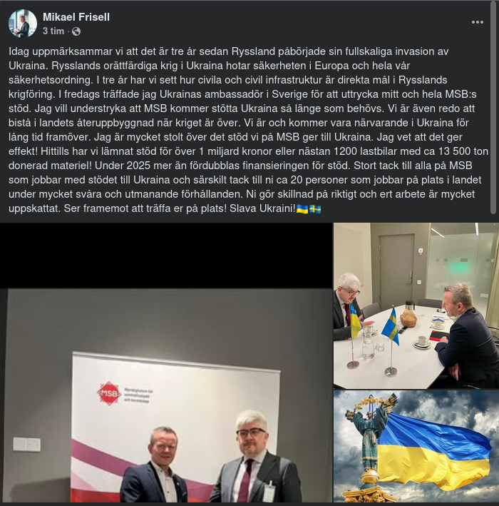 MSB-Stöd Till Ukraina