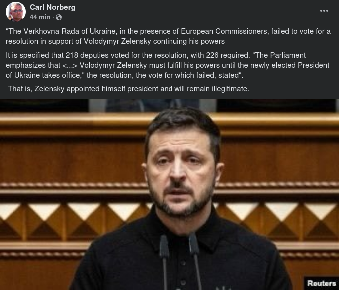 Fortsatt Illegitim President Utan Förtroende