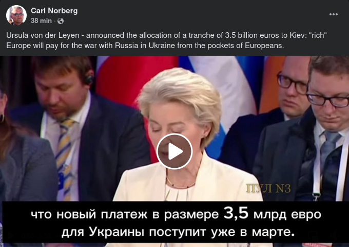 Urusla Ursula Betalar Mer För Fortsatt Krig