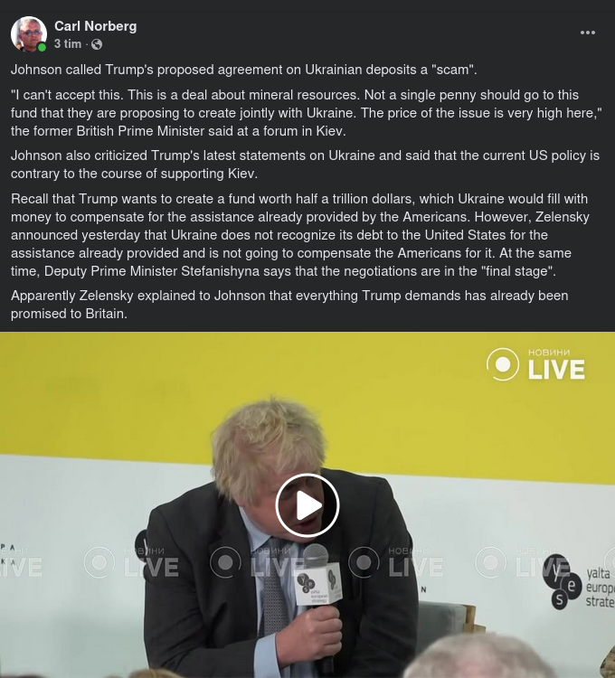 BoJo Kritiserar Trumps Förslag