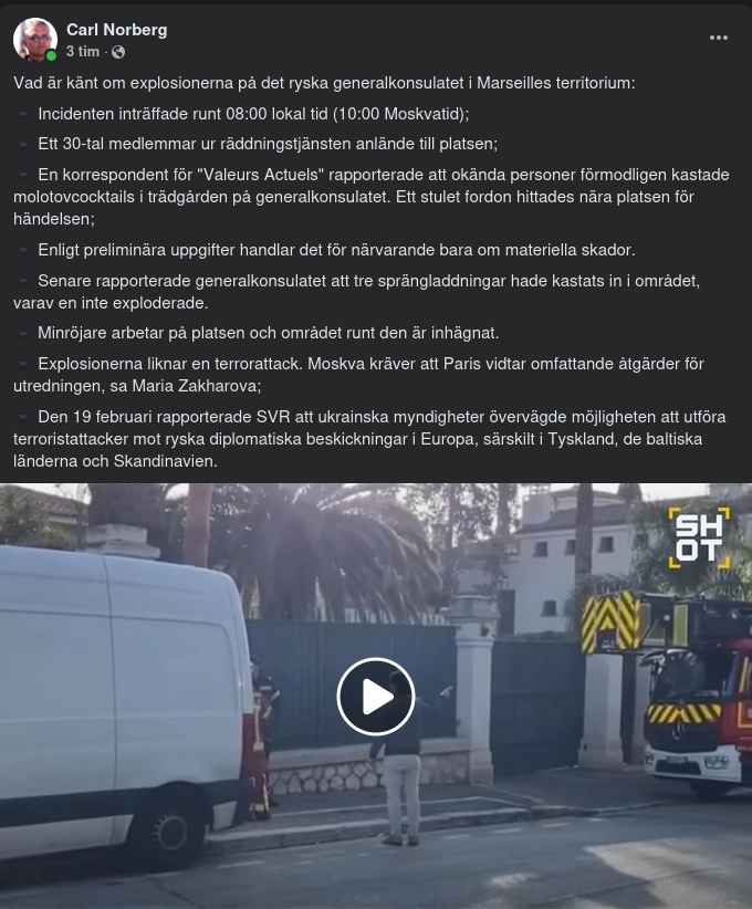 Ryska Ambassaden I Paris Attackerad