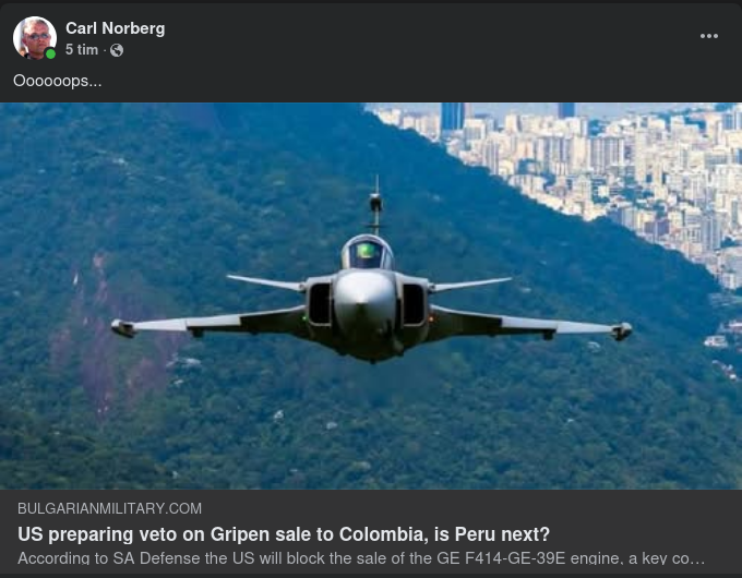 USA-Veto Mot Gripen-Försäljning?..