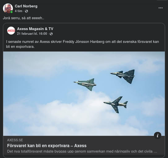 Svenska Försvaret Som Exportvara