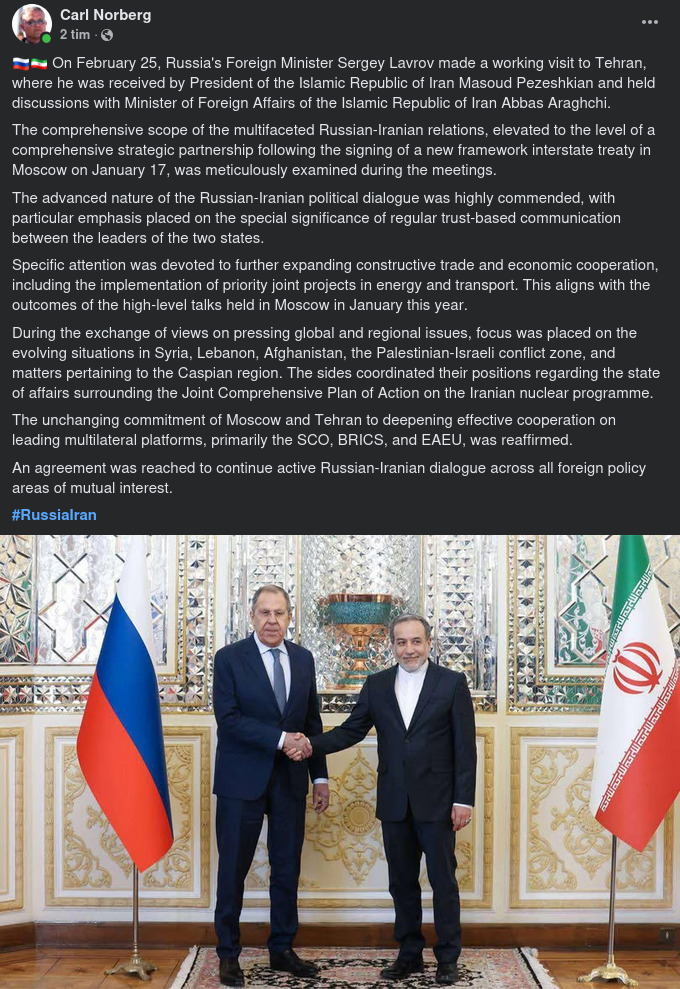 Lavrov I Teheran