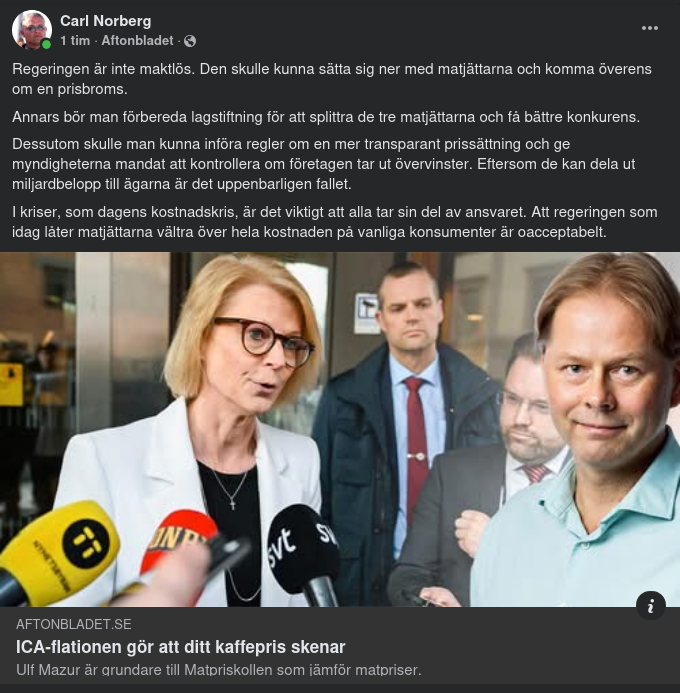 Ormtunga Om Svenska Matpriser