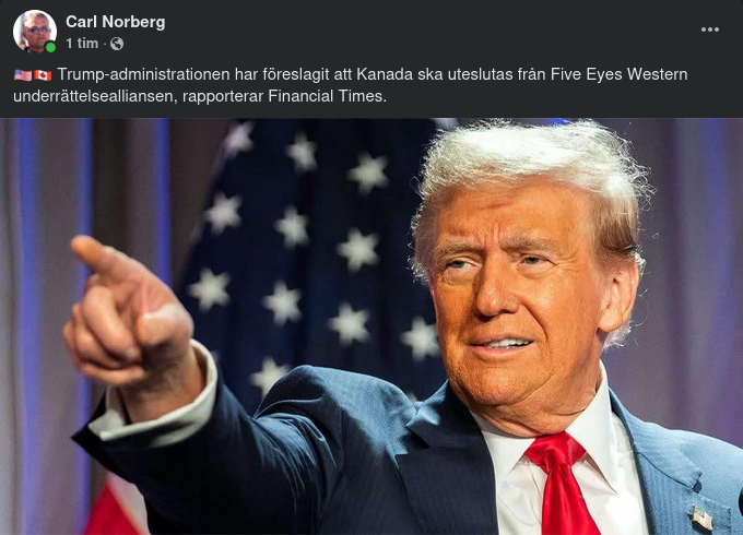 UAS Vill Utesluta Kanada Från 5-Eyes