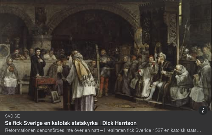 Svensk Katolsk Statskyrka & Mäktig Påve Med Tricky Dick I SvD