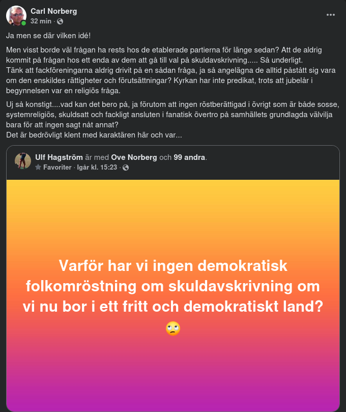 Varför Ingen Skuldavskrivningsfolkomröstning?