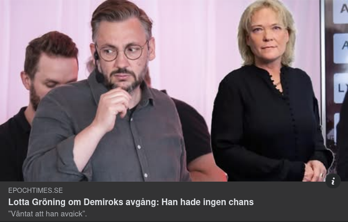 Gröning Om Demiroks Avgång