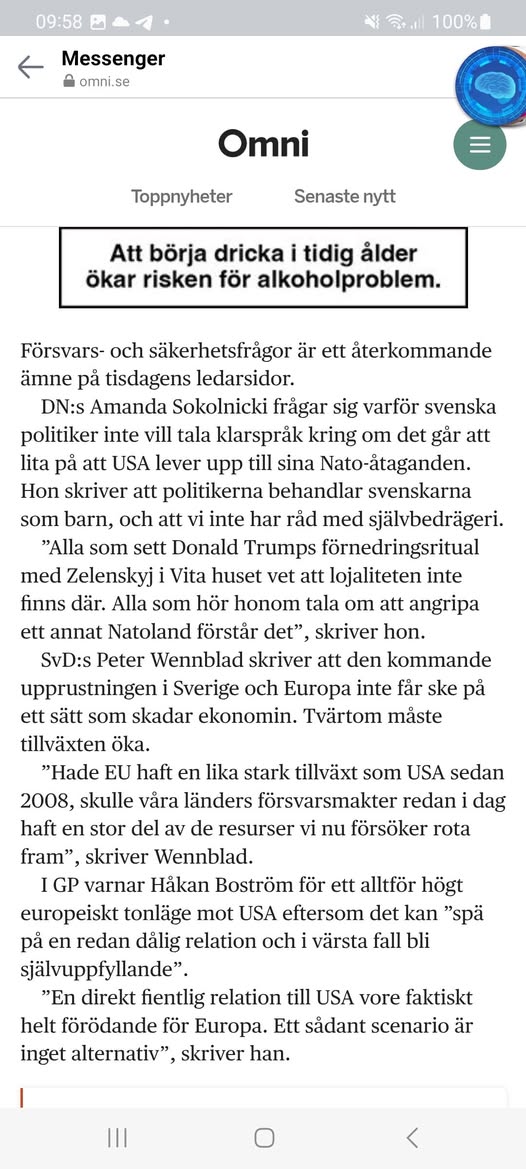 Ämnet För Dagens Ledarsidor
