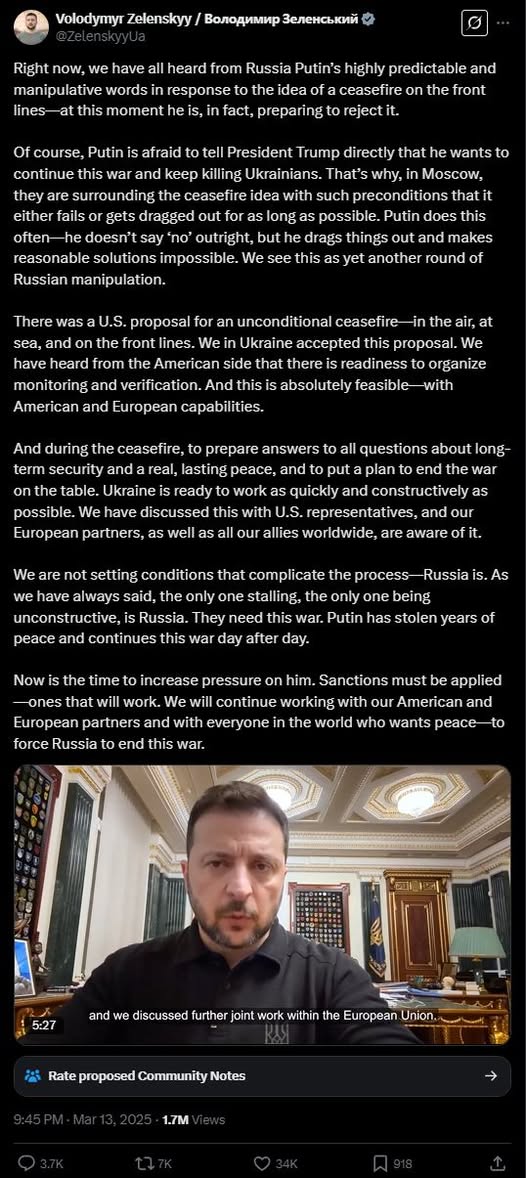 Zelensky På X