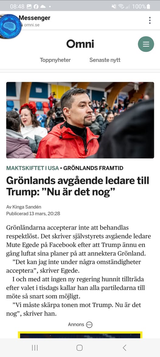 Oacceptabelt Från Grönland..
